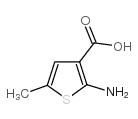 2-AMINO-5-METHYLTHIOPHENE-3-CARBOXYLICACID Structure