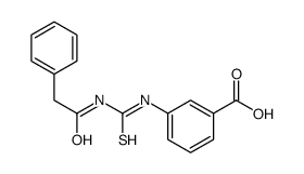 3-[(2-phenylacetyl)carbamothioylamino]benzoic acid结构式