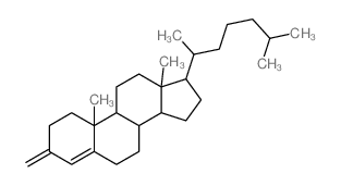 10,13-dimethyl-17-(6-methylheptan-2-yl)-3-methylidene-1,2,6,7,8,9,11,12,14,15,16,17-dodecahydrocyclopenta[a]phenanthrene结构式