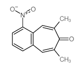 3,5-dimethyl-11-nitro-bicyclo[5.4.0]undeca-2,5,8,10,12-pentaen-4-one structure