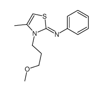 3-(3-methoxypropyl)-4-methyl-N-phenyl-1,3-thiazol-2-imine Structure