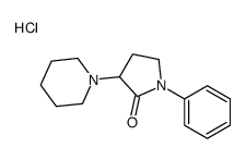 1-phenyl-3-piperidin-1-ylpyrrolidin-2-one,hydrochloride结构式