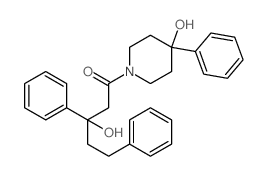 1-Pentanone,3-hydroxy-1-(4-hydroxy-4-phenyl-1-piperidinyl)-3,5-diphenyl-结构式
