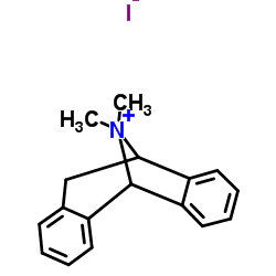 16,16-Dimethyl-16-azoniatetracyclo[7.6.1.02,7.010,15]hexadeca-2,4,6,10,12,14-hexaene iodide结构式