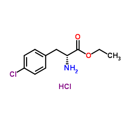 (R)-Ethyl 2-amino-3-(4-chlorophenyl)propanoate hydrochloride structure