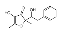 4-hydroxy-2-(1-hydroxy-2-phenylethyl)-2,5-dimethylfuran-3-one结构式