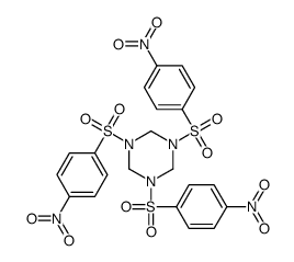 1,3,5-tris[(4-nitrophenyl)sulfonyl]-1,3,5-triazinane结构式