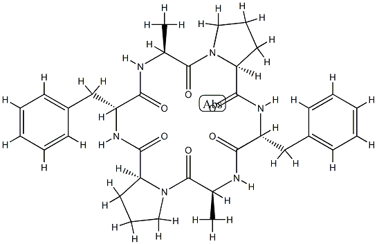 cyclo(alanyl-prolyl-phenylalanyl)2 structure