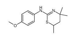 (4-methoxy-phenyl)-(4,4,6-trimethyl-5,6-dihydro-4H-[1,3]thiazin-2-yl)-amine Structure