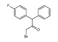 3-bromo-1-(4-fluorophenyl)-1-phenylpropan-2-one结构式