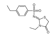 4-ethyl-N-(3-ethyl-4-oxo-1,3-thiazolidin-2-ylidene)benzenesulfonamide Structure