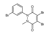 4,5-dibromo-1-(3-bromo-phenyl)-2-methyl-1,2-dihydro-pyridazine-3,6-dione结构式