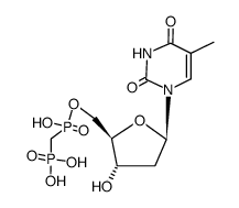 methanediyl-bis-phosphonic acid mono-thymidin-5'-yl ester Structure