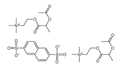 2-(2-acetyloxypropanoyloxy)ethyl-trimethylazanium,naphthalene-2,6-disulfonate Structure