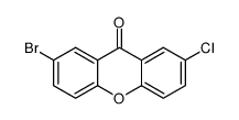 2-bromo-7-chloro-9H-xanthen-9-one结构式