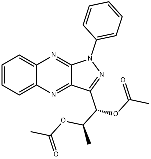 (1S,2R)-1-[1-Phenyl-1H-pyrazolo[3,4-b]quinoxalin-3-yl]-1,2-propanediol diacetate结构式