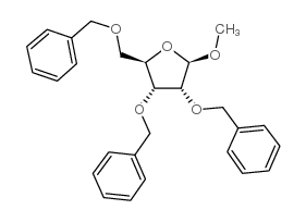 (2R,3R,4R,5R)-3,4-双(苄氧基)-2-((苄氧基)甲基)-5-甲氧基四氢呋喃结构式