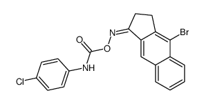 [(4-bromo-2,3-dihydrocyclopenta[b]naphthalen-1-ylidene)amino] N-(4-chlorophenyl)carbamate结构式