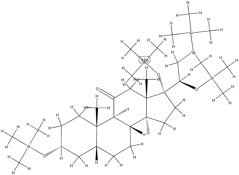 (20R)-3α,17,20,21-Tetrakis[(trimethylsilyl)oxy]-5β-pregnan-11-one structure