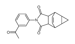 2-(3-acetylphenyl)hexahydro-4,6-ethenocyclopropa[f]isoindole-1,3(2H,3aH)-dione Structure