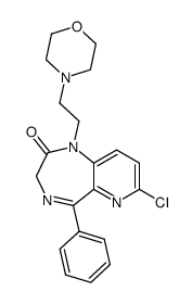 7-chloro-1-(2-morpholin-4-yl-ethyl)-5-phenyl-1,3-dihydro-pyrido[3,2-e][1,4]diazepin-2-one Structure
