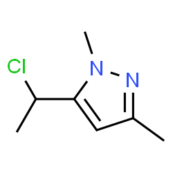 1H-Pyrazole,5-(1-chloroethyl)-1,3-dimethyl- Structure