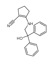 2-((2-hydroxy-2,2-diphenylethyl)amino)cyclopent-1-enecarbonitrile Structure