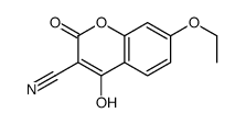 7-ethoxy-4-hydroxy-2-oxochromene-3-carbonitrile结构式