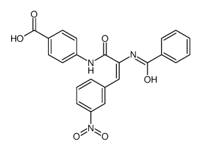 4-[[(Z)-2-benzamido-3-(3-nitrophenyl)prop-2-enoyl]amino]benzoic acid结构式