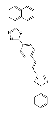 2-naphthalen-1-yl-5-{4-[2-(2-phenyl-2H-[1,2,3]triazol-4-yl)-vinyl]-phenyl}-[1,3,4]oxadiazole结构式