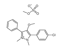 3-(p-Chlorophenyl)-4-methoxy-1,2-dimethyl-5-phenylpyrazolium methyl sulfate Structure