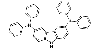 N3,N3,N6,N6-四苯基-9H-咔唑-3,6-二胺结构式