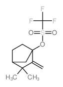 Methanesulfonic acid,1,1,1-trifluoro-, 3,3-dimethyl-2-methylenebicyclo[2.2.1]hept-1-yl ester结构式