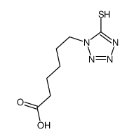 6-(5-sulfanylidene-2H-tetrazol-1-yl)hexanoic acid结构式