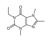 1-ethyl-3,7,8-trimethylpurine-2,6-dione结构式