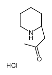 (R)-1-(2-piperidyl)acetone hydrochloride structure