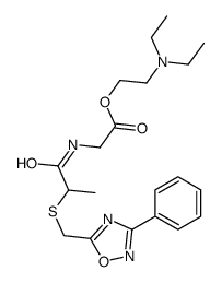 2-(diethylamino)ethyl 2-[2-[(3-phenyl-1,2,4-oxadiazol-5-yl)methylsulfanyl]propanoylamino]acetate结构式