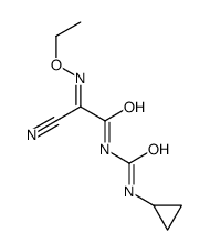 2-(cyclopropylcarbamoylamino)-N-ethoxy-2-oxoethanimidoyl cyanide结构式
