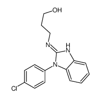 3-[[1-(4-chlorophenyl)benzimidazol-2-yl]amino]propan-1-ol结构式