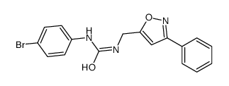 1-(4-bromophenyl)-3-[(3-phenyl-1,2-oxazol-5-yl)methyl]urea结构式