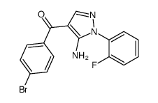 (5-AMINO-1-(2-FLUOROPHENYL)-1H-PYRAZOL-4-YL)(4-BROMOPHENYL)METHANONE Structure