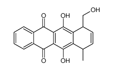6,11-Dihydroxy-7-hydroxymethyl-10-methyl-7,10-dihydro-naphthacene-5,12-dione结构式