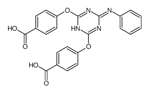 4-[[4-anilino-6-(4-carboxyphenoxy)-1,3,5-triazin-2-yl]oxy]benzoic acid Structure