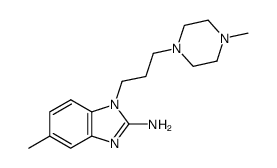 5-methyl-1-[3-(4-methyl-piperazin-1-yl)-propyl]-1H-benzoimidazol-2-ylamine结构式