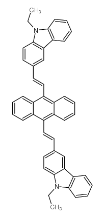 3,3’-(9,10-蒽二基二-2,1-乙烯二基)双[9-乙基-9H-咔唑]结构式