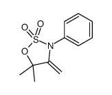 5,5-dimethyl-4-methylidene-3-phenyloxathiazolidine 2,2-dioxide结构式