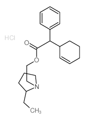 Benzeneacetic acid, a-2-cyclohexen-1-yl-,2-(2-ethyl-1-pyrrolidinyl)ethyl ester, hydrochloride (1:1) structure