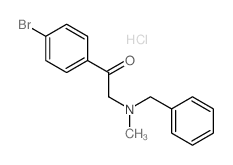 Ethanone,1-(4-bromophenyl)-2-[methyl(phenylmethyl)amino]-, hydrochloride (1:1) Structure