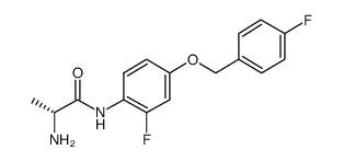 (R)-2-Amino-N-[2-fluoro-4-(4-fluoro-benzyloxy)-phenyl]-propionamide Structure