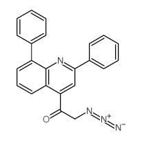 [2-(2,8-diphenylquinolin-4-yl)-2-oxo-ethyl]imino-imino-azanium structure